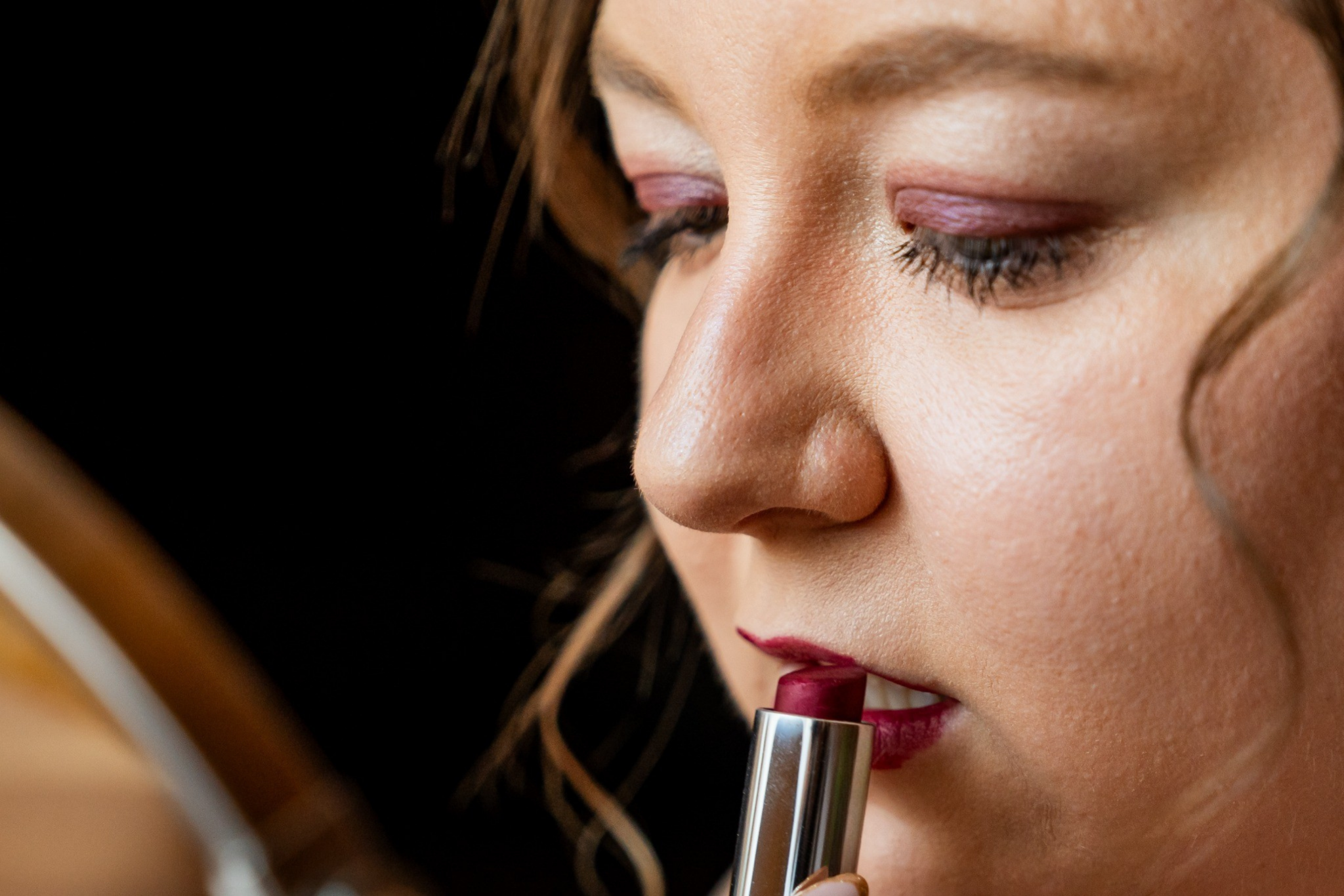 Detail eines eleganten Lippen-Make-ups