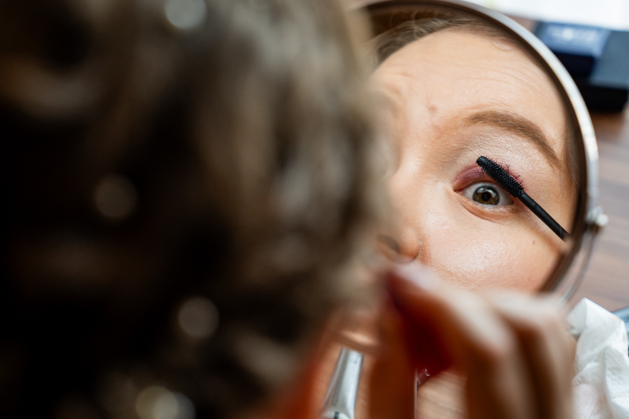 Detail eines festlichen Augen-Make-ups