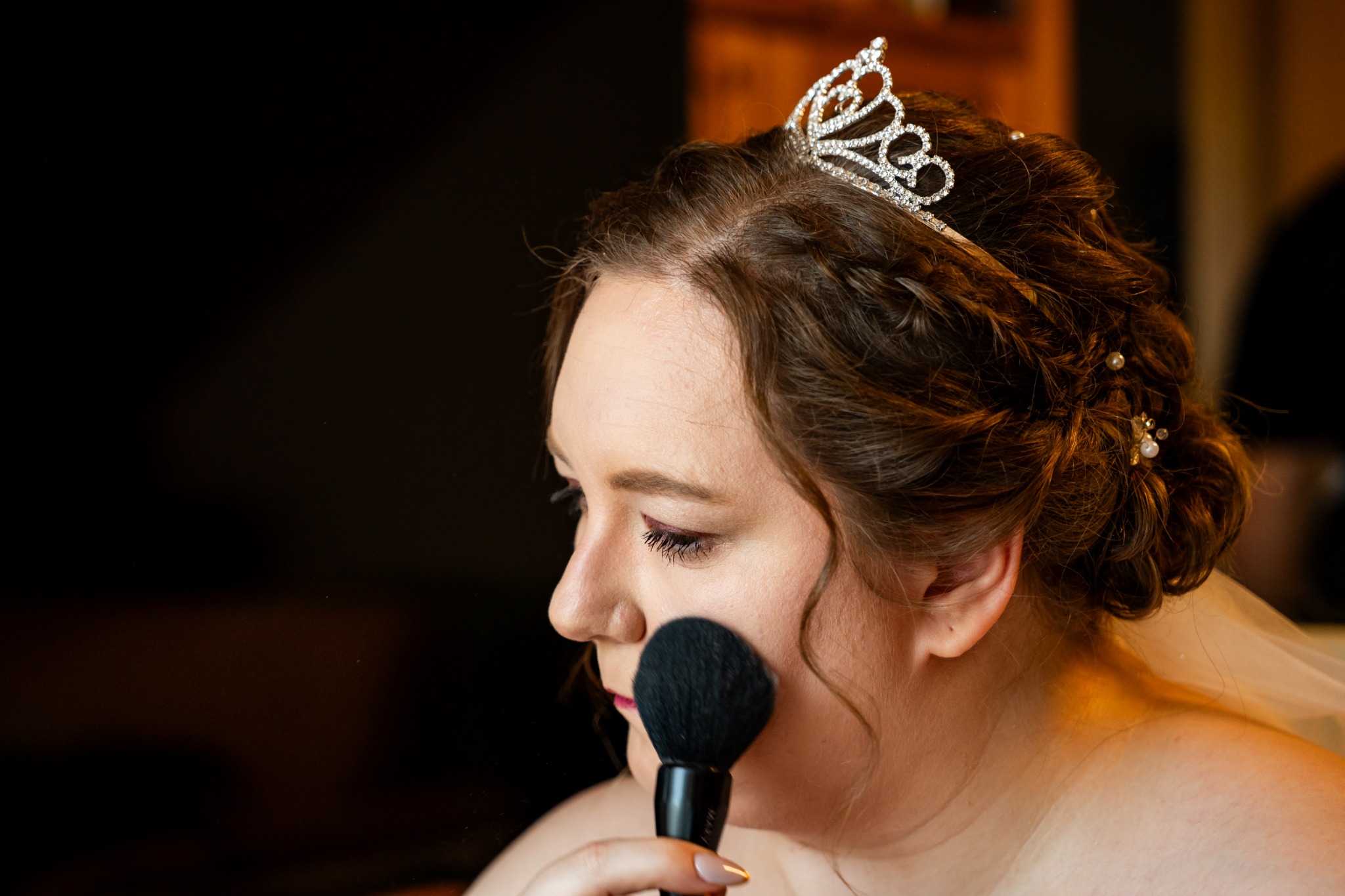 Braut mit professionellem Make-up
